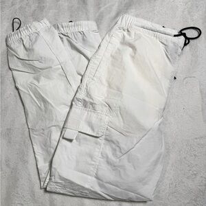 White LCKR joggers